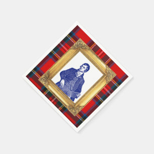 Robert Burns Royal Stewart Kariert Cocktail Serviette