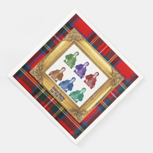 Robert Burns Royal Stewart Plaid 25. Januar Multi Serviette