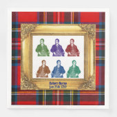 Robert Burns Royal Stewart Plaid 25. Januar Multi Serviette (Vorderseite)