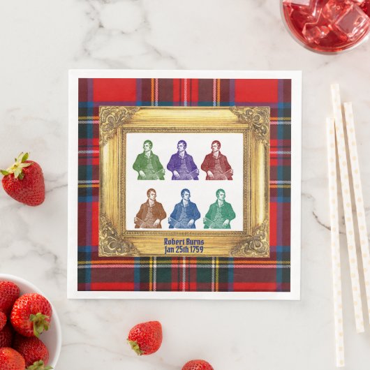 Robert Burns Royal Stewart Plaid Jan 25 Multi Serviette (Beispiel)