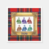 Robert Burns Royal Stewart Plaid Jan 25 Multi Serviette (Vorderseite)