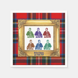 Robert Burns Royal Stewart Plaid Jan 25 Multi Serviette