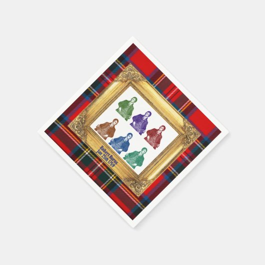 Robert Burns Royal Stewart Plaid Jan 25 Multi Serviette (Ecke)