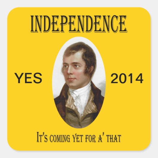 Robert Burns Scottish Independence Sticker (Vorderseite)