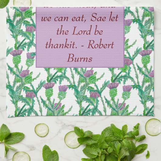 Robert Burns - Segen Geschirrtuch (Gefaltet)