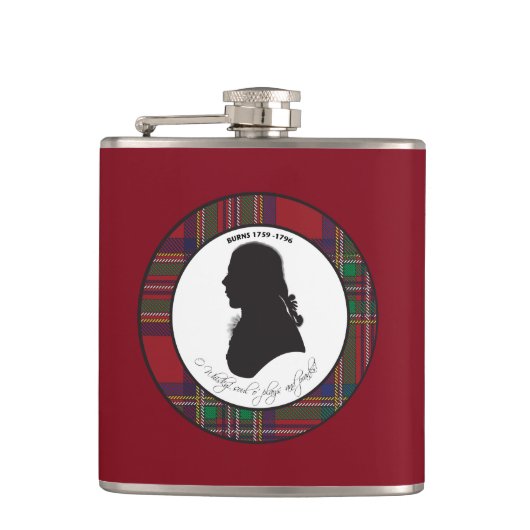 Robert Burns Silhouette Flask Flachmann (Vorderseite)