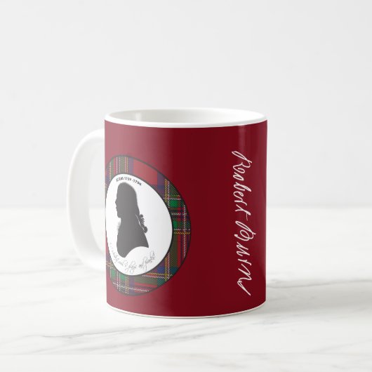 Robert Burns Silhouette Tasse (Vorderseite Links)