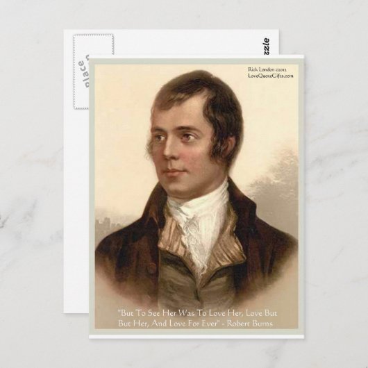 Robert Burns "To Know Her" Liebe Zitat Geschenke & Postkarte (Vorne/Hinten)