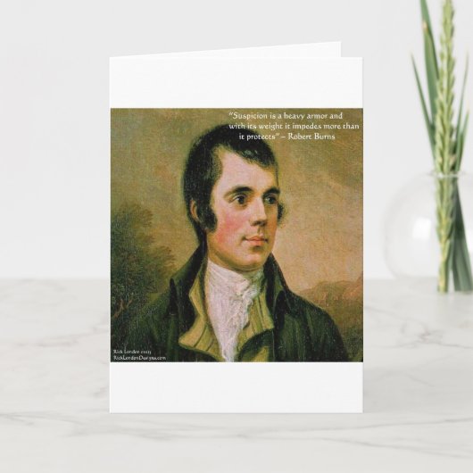 Robert Burns und berühmter Verdächtigungskostenvor Karte (Vorderseite)