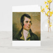 Robert Burns und berühmter Verdächtigungskostenvor Karte (Gelbe Blume)