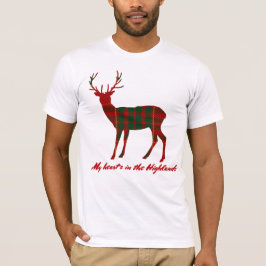 Robert Burns-Zitat-Clan-Camerontartan-Hirsch T-Shirt
