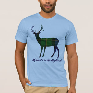 Robert Burns Zitat Clan Gordon Tartan Stag T-Shirt