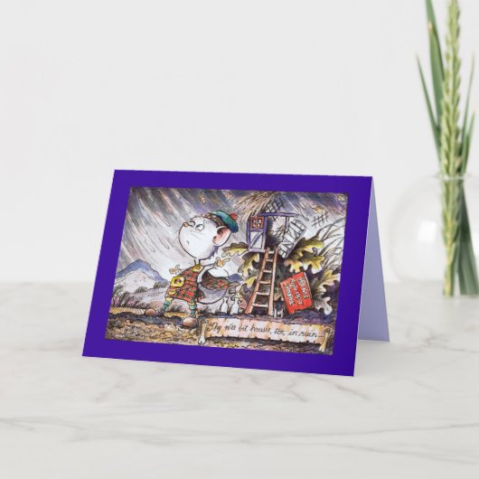 Robert Burns zu einer Mäusepoesie-Karte Karte (Vorderseite)