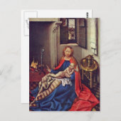 Robert Campin-Madonna und Kind vor einem Kamin Postkarte (Vorne/Hinten)