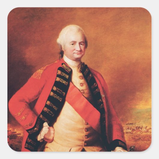Robert Clive 1st Baron Clive, c.1773 Quadratischer Aufkleber (Vorderseite)