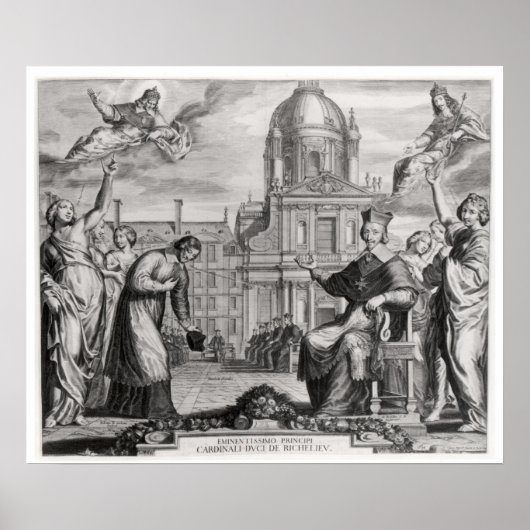 Robert de Sorbon und Kardinal Richelieu Poster (Vorne)