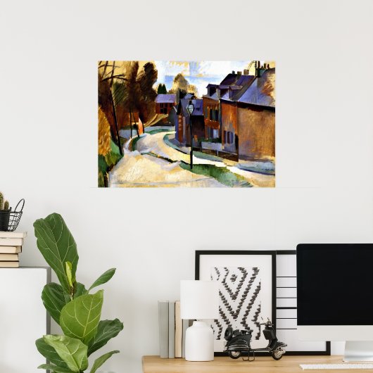 Robert Delaunay art: Road in Laon Poster (Heimbüro)