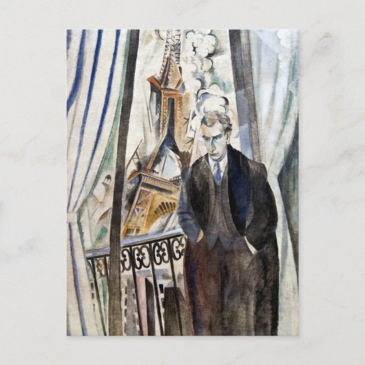 Robert Delaunay Der Dichter Philippe Soupault Postkarte (Vorderseite)
