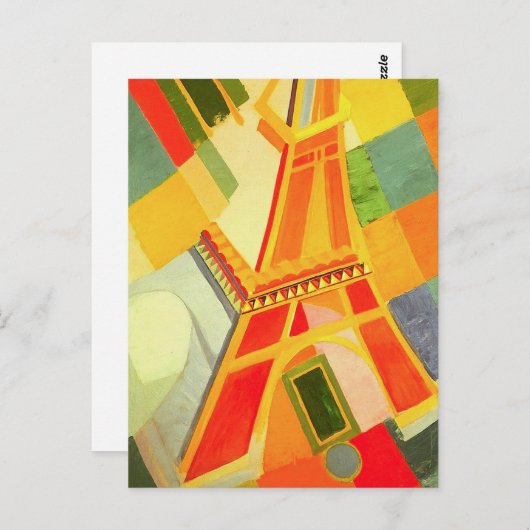 Robert Delaunay Eiffel Tower Postcard Postkarte (Vorne/Hinten)