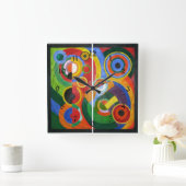 Robert Delaunay: Rhythmus Quadratische Wanduhr (Zuhause)