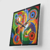 Robert Delaunay: Rhythmus Quadratische Wanduhr (Winkel)