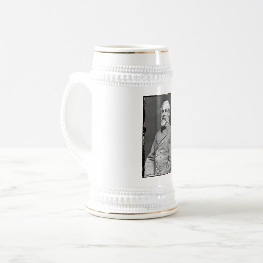 Robert E. Lee Beer Stein Bierglas (Vorderseite Links)