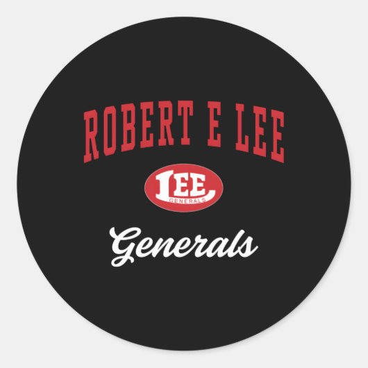 Robert E Lee High School Generals C3 Runder Aufkleber (Vorderseite)