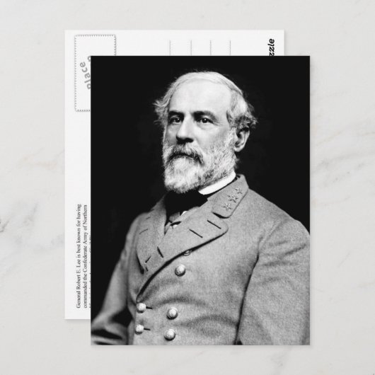 Robert E. Lee Postkarte (Vorne/Hinten)