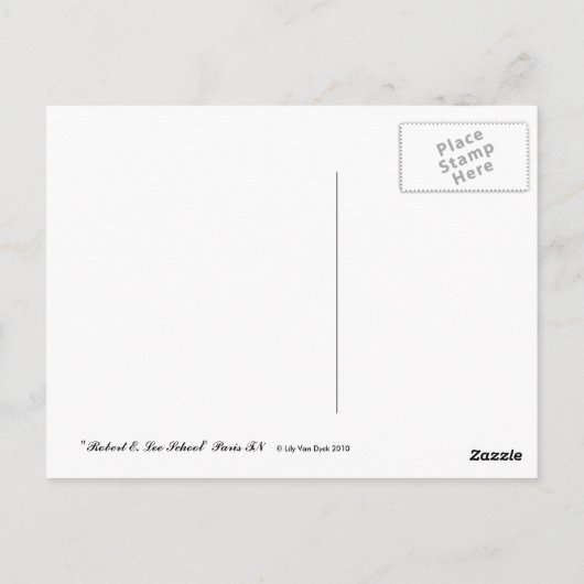 "Robert E Lee School" Paris TN Postkarte (Rückseite)