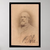 Robert E. Lee Signed Card 1860 Poster (Vorne)
