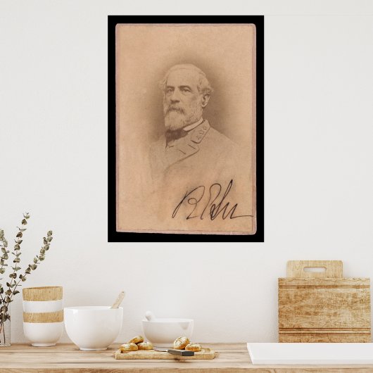 Robert E. Lee Signed Card 1860 Poster (Küche)