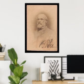 Robert E. Lee Signed Card 1860 Poster (Heimbüro)