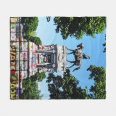 Robert E. Lee Statue Fleecedecke (Vorderseite (Horizontal))