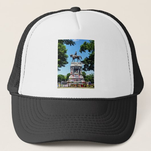 Robert E Lee Statue Truckerkappe (Vorderseite)