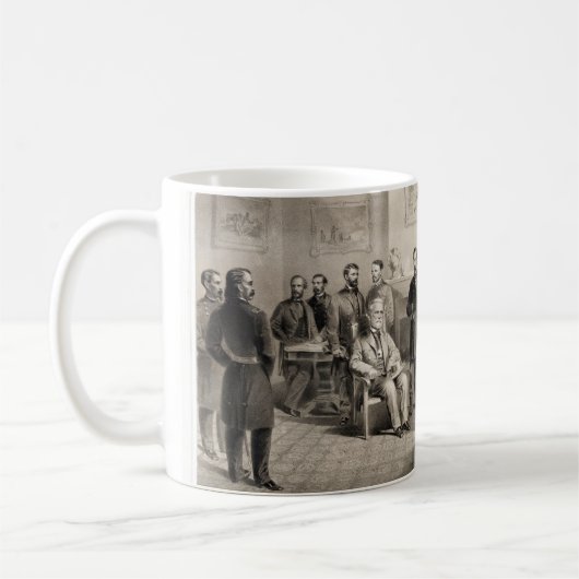Robert E. Lee Surrenders Ulysses S. Grant Kaffeetasse (Links)