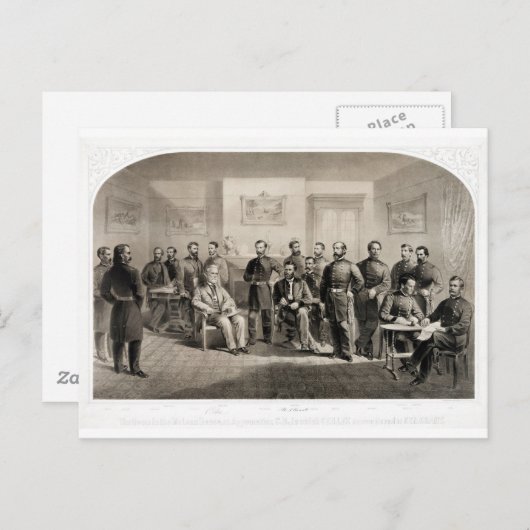 Robert E. Lee übergibt Ulysses S. Grant Postkarte (Vorne/Hinten)