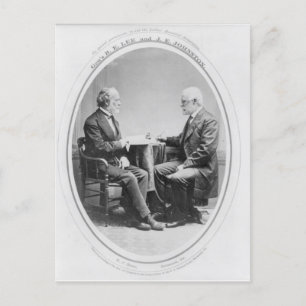 Robert E. Lee und Joseph E. Johnston Postkarte