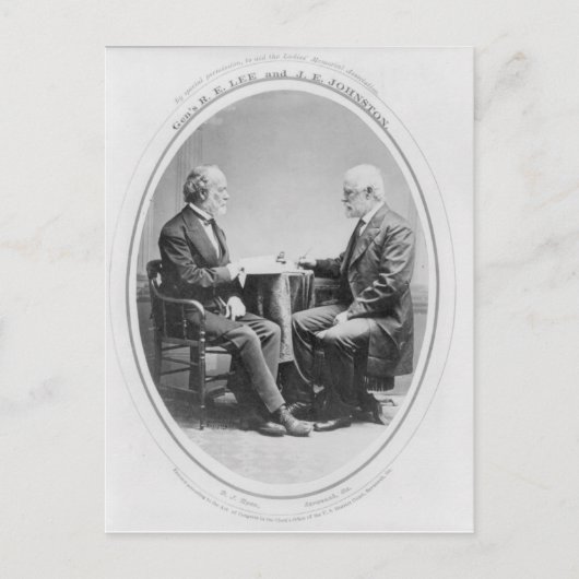 Robert E. Lee und Joseph E. Johnston Postkarte (Vorderseite)