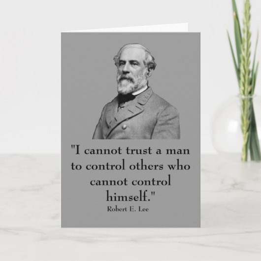 Robert E. Lee und Zitat Karte (Vorderseite)