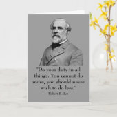 Robert E. Lee und Zitat Karte (Gelbe Blume)