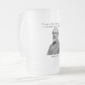 Robert E. Lee und Zitat Mattglas Bierglas (Vorderseite Links)