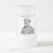 Robert E. Lee und Zitat Mattglas Bierglas (Mittel)