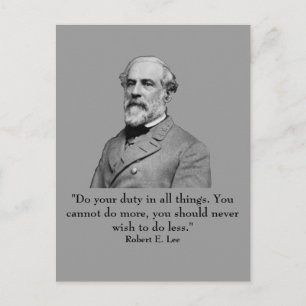 Robert E Lee und Zitat Postkarte