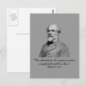 Robert E Lee und Zitat Postkarte (Vorne/Hinten)