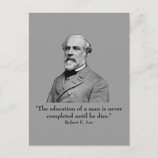 Robert E Lee und Zitat Postkarte (Vorderseite)