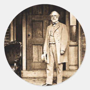 Robert E. Lee Vintage Mathew Brady Runder Aufkleber