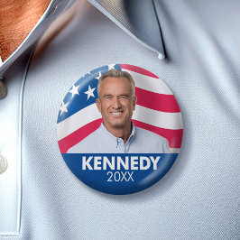 Robert F Kennedy JR 2024 - mit Flaggenhintergrund Button