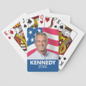 Robert F Kennedy JR 2024 - mit Flaggenhintergrund Spielkarten (Rückseite)