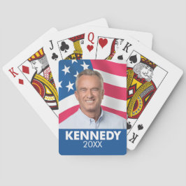 Robert F Kennedy JR 2024 - mit Flaggenhintergrund Spielkarten
