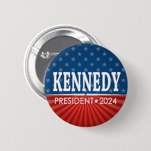 Robert F Kennedy JR 2024 - Stars Streifen Button (Vorne & Hinten)
